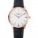 Swiss Vacheron Constantin Patrimony White Dial Rose Gold Case Black Leather Bracelet 1454165