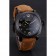 Panerai Luminor Marina 1950 Black Dial Matte Black Steel Case Brown Suede Leather Strap