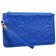 Salvatore Ferragamo Embossed Blue Leather Wristlet 18927371