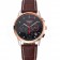 Longines Column Wheel Black Dial Two Tone Case Brown Leather Strap