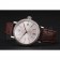 IWC Portofino Silver Dial Stainless Steel Case Diamonds Bezel Brown Leather Strap