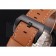 Panerai Luminor Ion Plated Stainless Steel Bezel Orange Leather Bracelet  622309