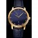 Patek Philippe Calatrava Date Blue Guilloche Dial Gold Case Blue Leather Strap