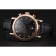 Omega Seamaster Vintage Chronograph Black Dial Diamond Hour Marks Rose Gold Case Black Leather Strap