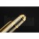 Cartier Gold Rimmed Gold Wave Pattern Upper Body Black Ballpoint Pen  622770
