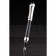 MontBlanc Black Ballpoint Pen With MB Engraved And Crystal Studded Curved Silver Cap