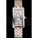 Cartier Tank Americaine 21mm White Dial Stainless Steel Case Two Tone Bracelet