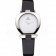Omega Ladies Watch White Dial Stainless Steel Case Black Leather Strap  622818