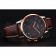 Longines Column Wheel Black Dial Two Tone Case Brown Leather Strap
