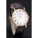 Patek Philippe Calatrava White Dial Roman Numerals Ribbed Bezel Gold Case Black Leather Strap