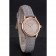 Patek Philippe Calatrava Gray Dial Diamond Markings Rose Gold Case Gray Leather Strap