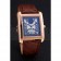Cartier Tank Black Dial Rose Gold Case Brown Leather Strap  622765
