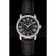 Cartier Ronde Black Dial Diamond Bezel Stainless Steel Case Black Leather Strap