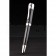 MontBlanc Silver Trimmed Black Enamel Ballpoint Pen With MB Engraved Black And Silver Cap 98053