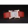 Hermes Heure H Rose Gold Bezel Red Leather Strap White Dial 80233