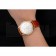 Swiss Rolex Datejust White Dial Gold Case Light Brown Leather Strap