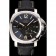 Panerai Luminor Automatic Power Reserve Black Embossed Dial Stainless Steel Case Black Leather Strap
