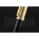 Cartier Gold Rimmed Gold Wave Pattern Upper Body Black Ballpoint Pen  622770