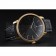 Swiss Vacheron Constantin Patrimony Grand Taille Black Dial Gold Diamond Case Black Leather Bracelet 1454183