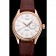 Rolex Cellini White Rose Dial Gold Case Brown Leather Bracelet  622725